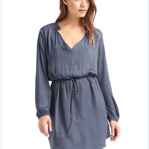 Stylish Blue V-Neck Dress